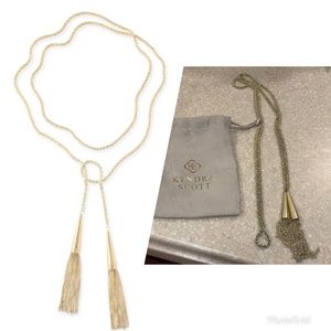 Kendra Scott gold Phara lariat necklace